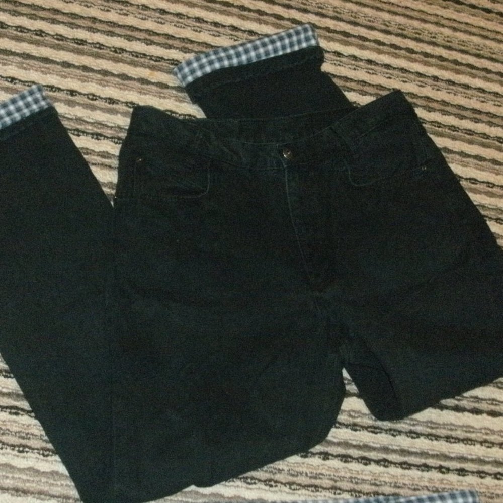 TWO pairs of JAGUAR Flannel Lined Black 5 Pocket Denim Jeans size 34 X 32 - Picture 3 of 4